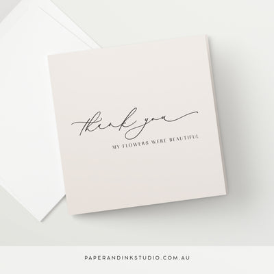 Florist Thank You Card - Silk