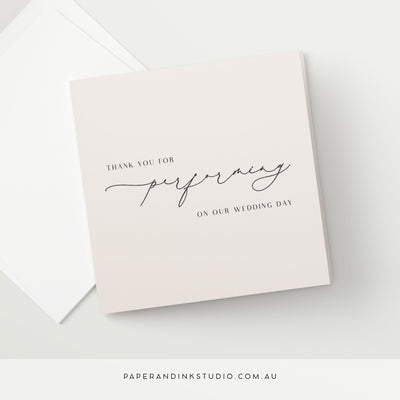 Performer/Band/Musicians Thank You Card - Silk