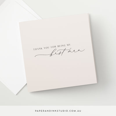 Thank You For Being My Best Man Card - Silk