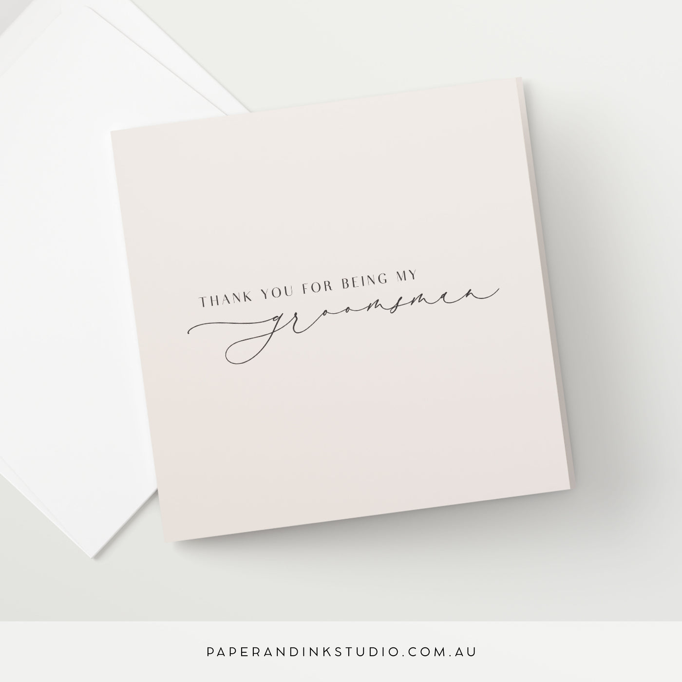 Thank You For Being My Groomsman Card - Silk