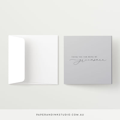 Thank You For Being My Groomsman Card - Silk