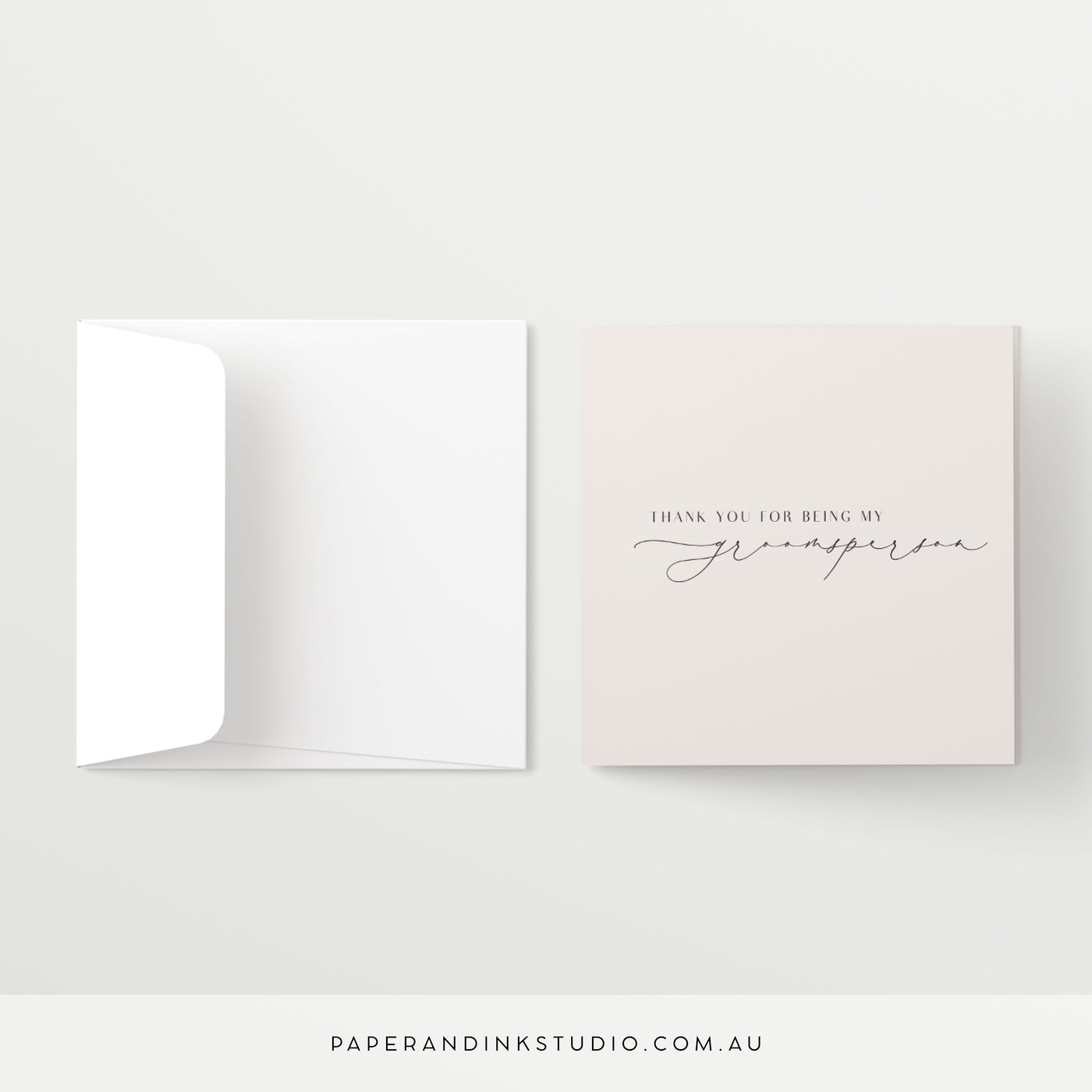 Thank You For Being My Groomsperson Card - Silk