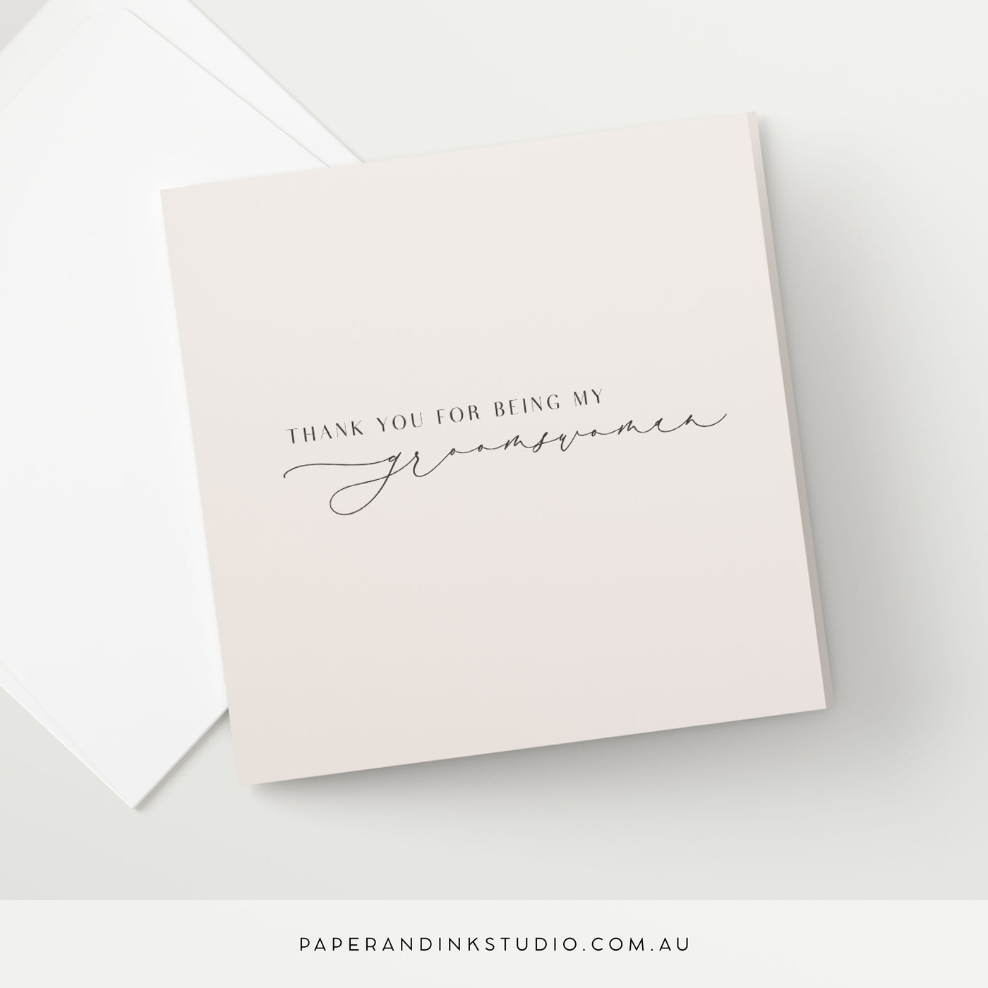 Thank You For Being My Groomswoman Card - Silk