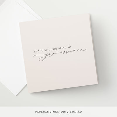 Thank You For Being My Groomswoman Card - Silk