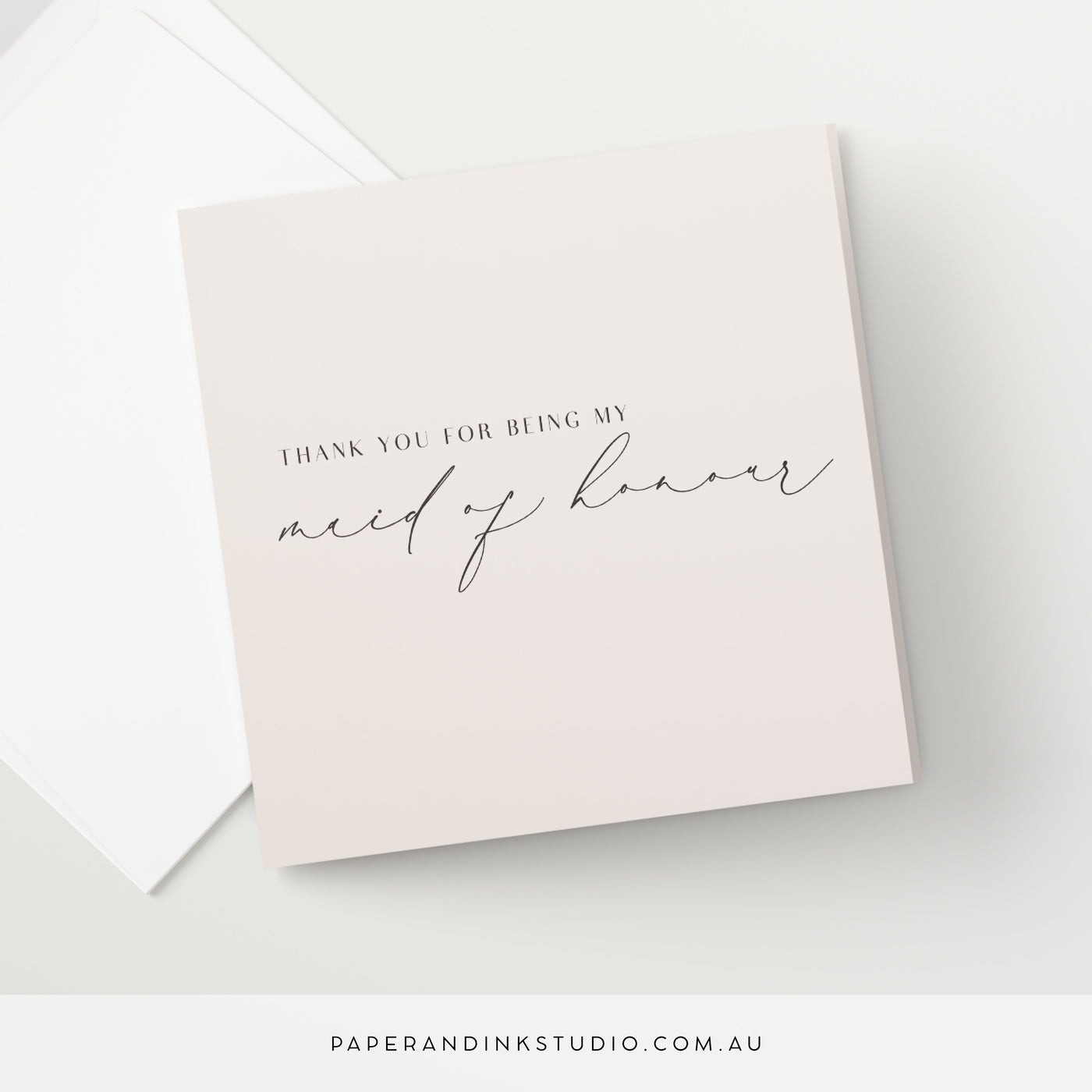 Thank You For Being My Maid Of Honour Card - Silk