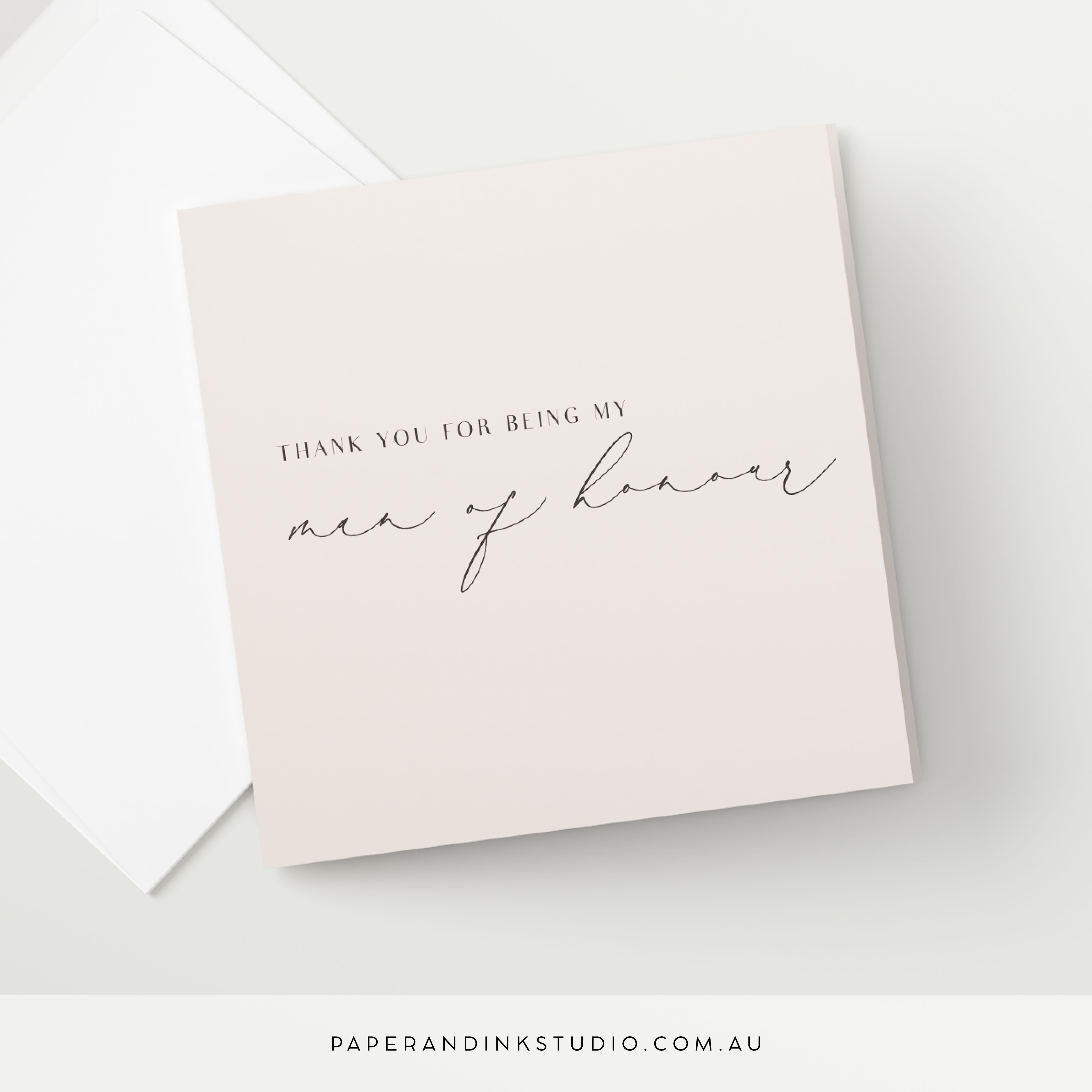 Thank You For Being My Man Of Honour Card - Silk – Paper & Ink Studio