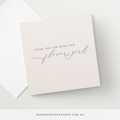 Thank You For Being Our Flower Girl Card - Silk