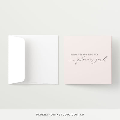 Thank You For Being Our Flower Girl Card - Silk