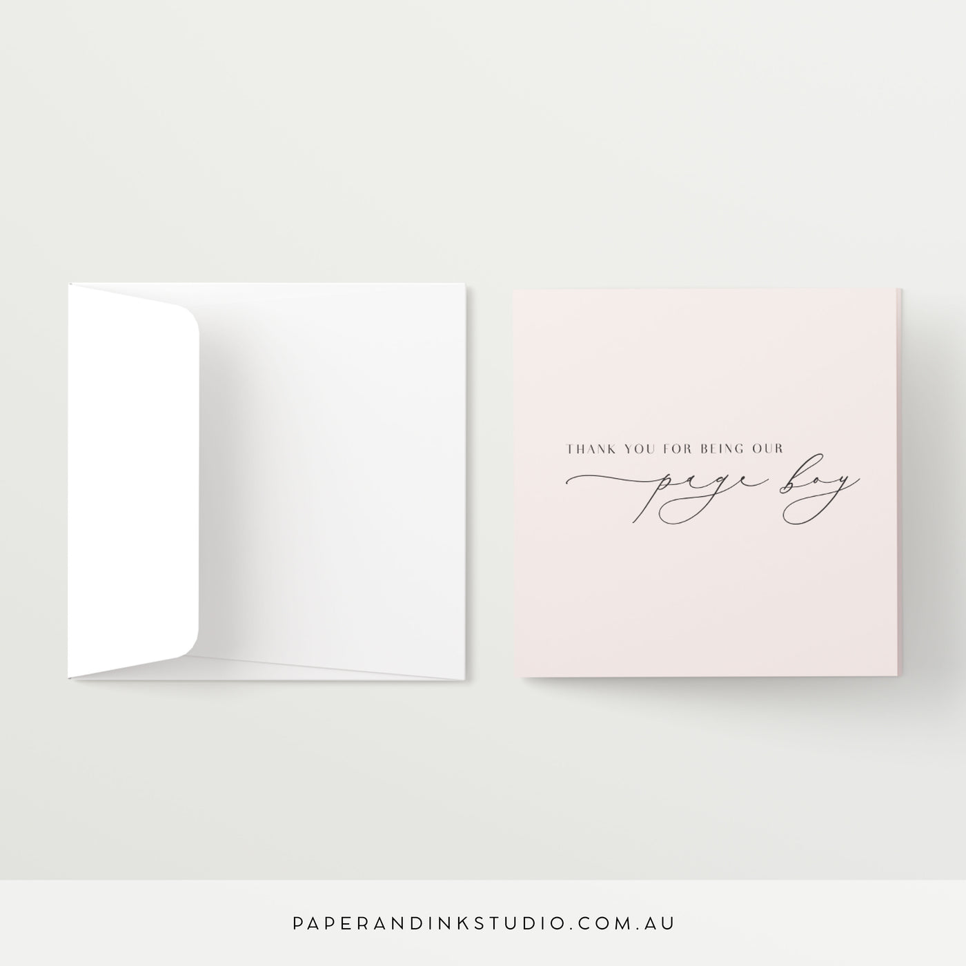 Thank You For Being Our Page Boy Card - Silk