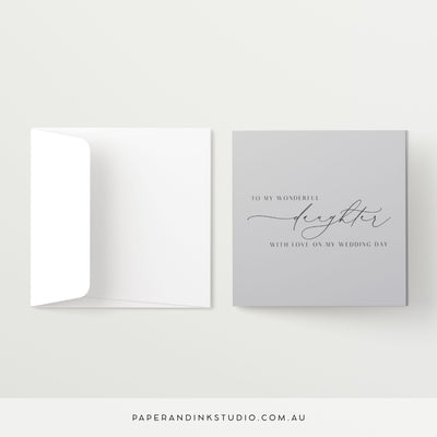 To My Daughter Card - Silk