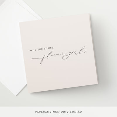 Will You Be Our Flower Girl Card - Silk