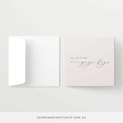 Will You Be Our Page Boy Card - Silk