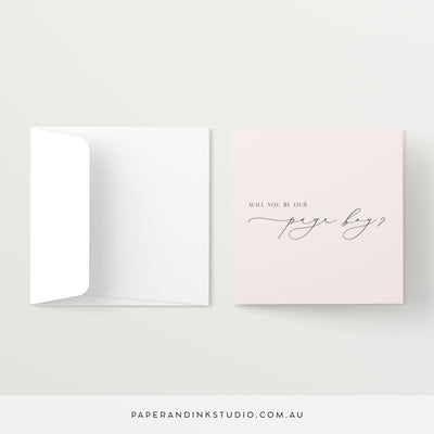 Will You Be Our Page Boy Card - Silk