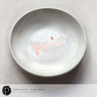 Personalised White Ring Dish - Town Plus