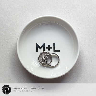 Personalised White Ring Dish - Town Plus