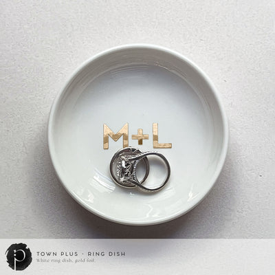 Personalised White Ring Dish - Town Plus