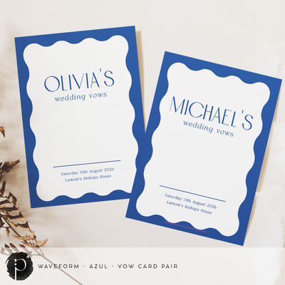 Waveform - Wedding Vow Card Set