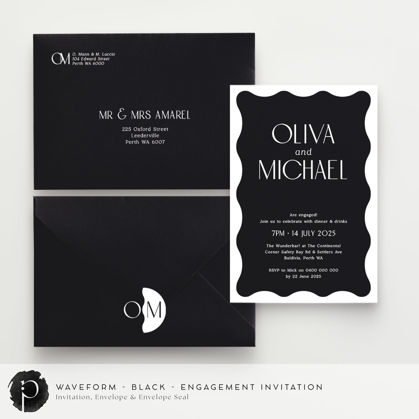 Waveform - Engagement Invitations