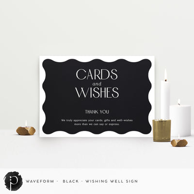 Waveform - Cards/Gifts/Presents/Wishing Well Table Sign