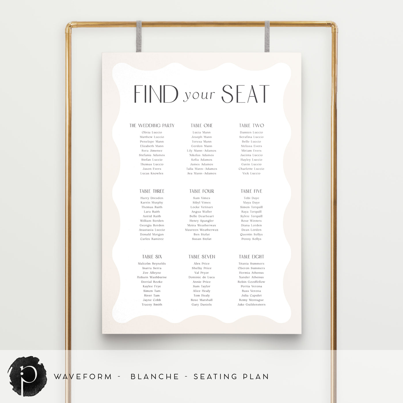 Waveform - Seating Plan Chart