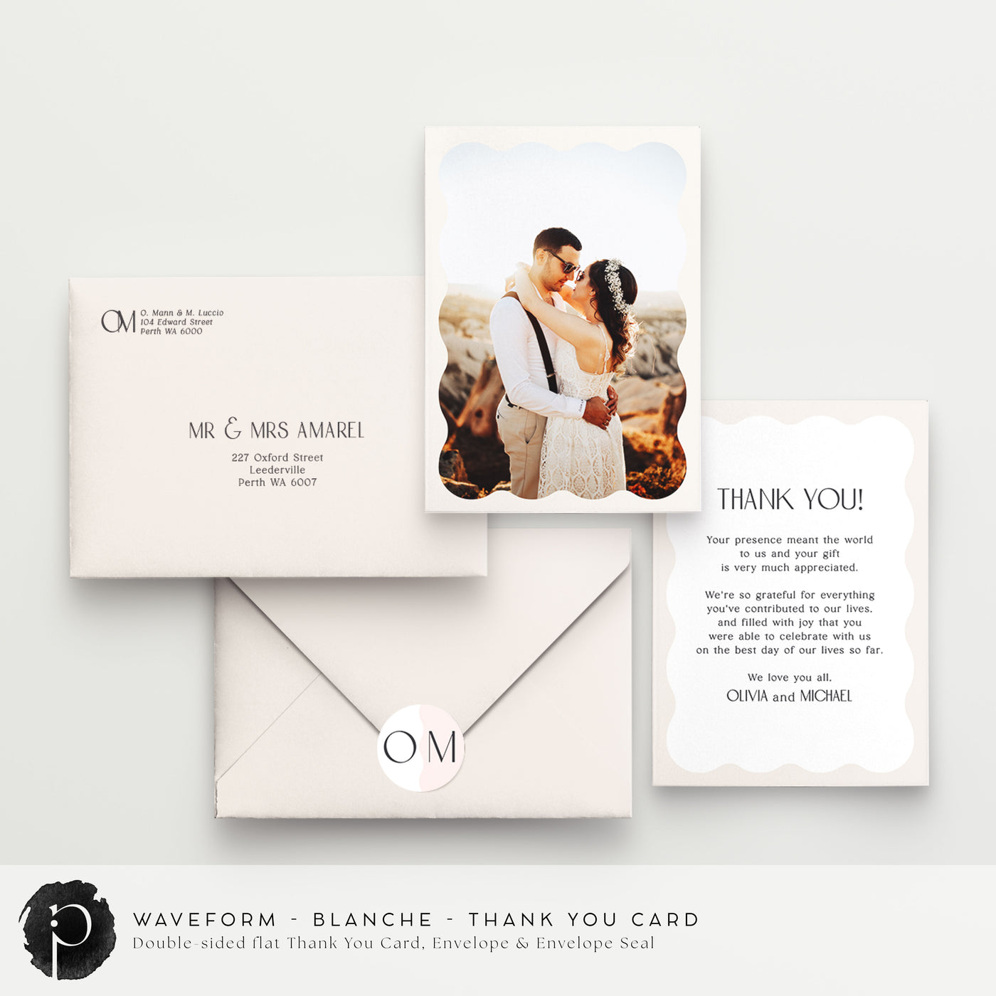 Waveform - Wedding Thank You Cards