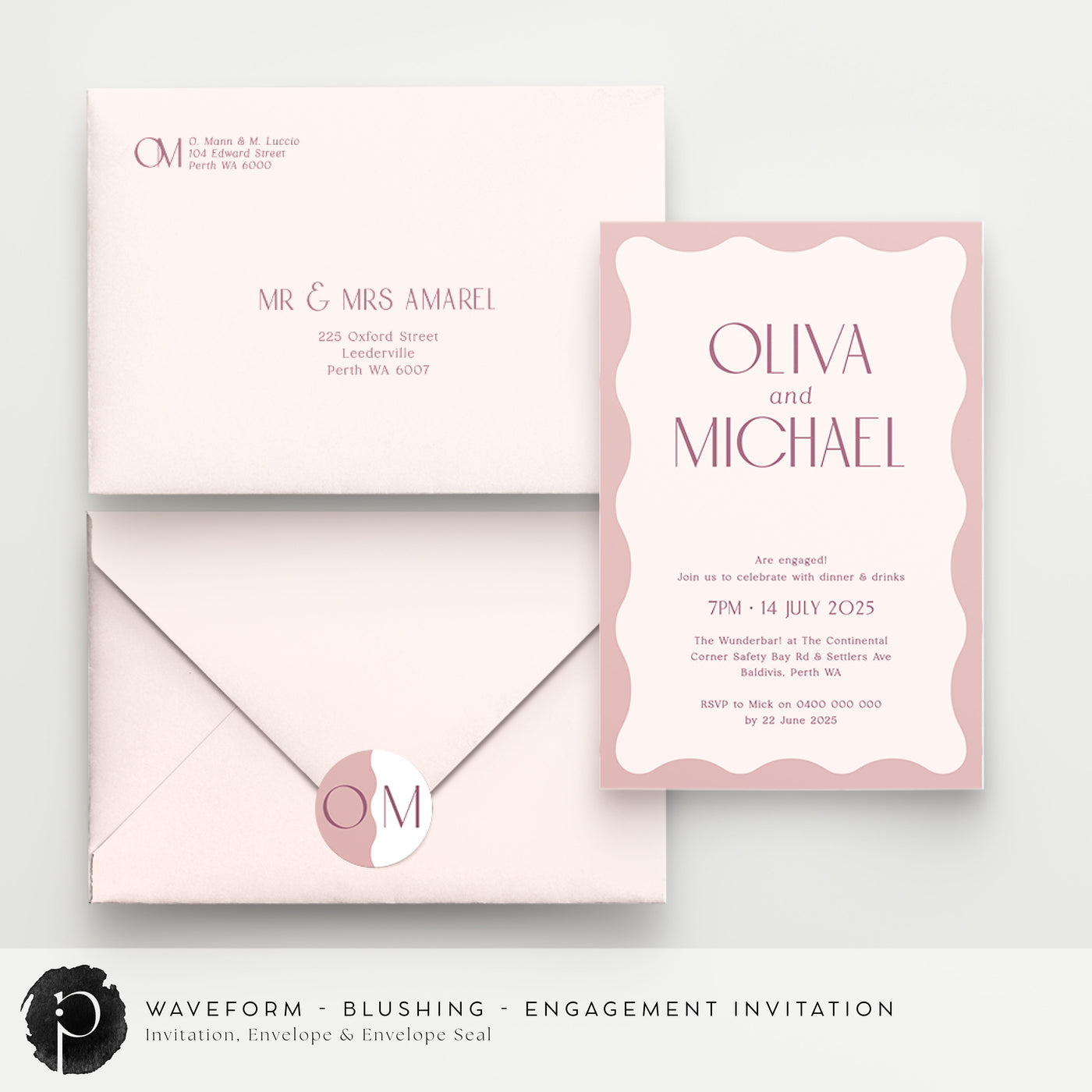 Waveform - Engagement Invitations