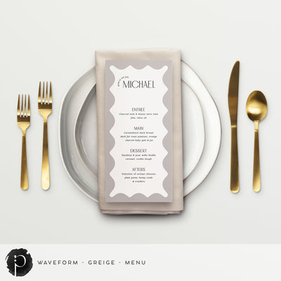 Waveform - Menu Cards