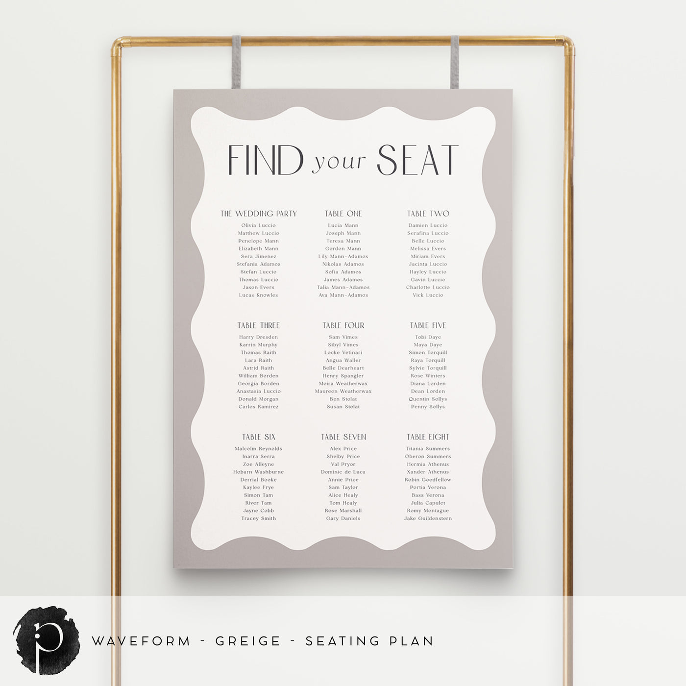 Waveform - Seating Plan Chart