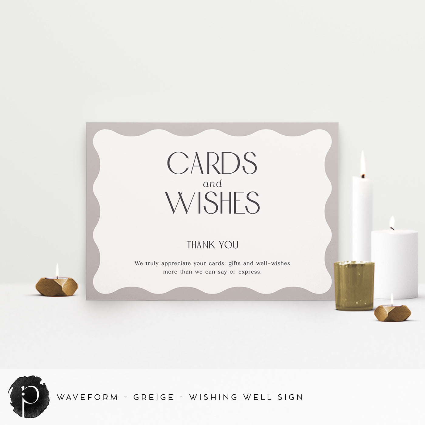 Waveform - Cards/Gifts/Presents/Wishing Well Table Sign