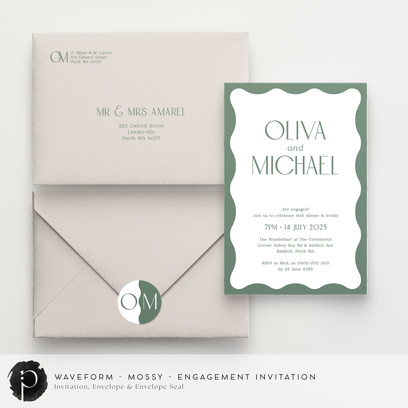 Waveform - Engagement Invitations