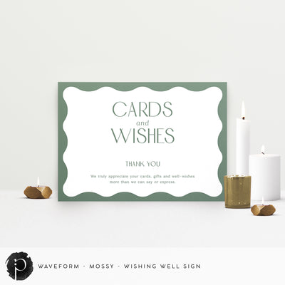 Waveform - Cards/Gifts/Presents/Wishing Well Table Sign