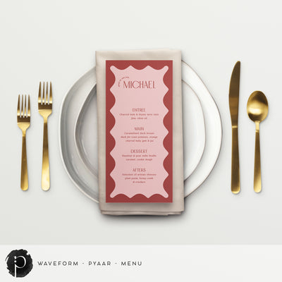 Waveform - Menu Cards