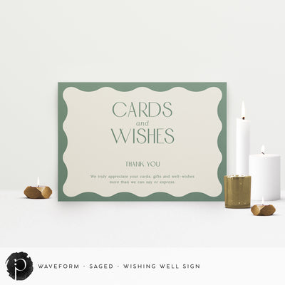 Waveform - Cards/Gifts/Presents/Wishing Well Table Sign