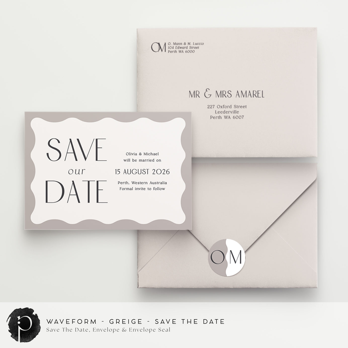 Waveform - Save The Date Cards