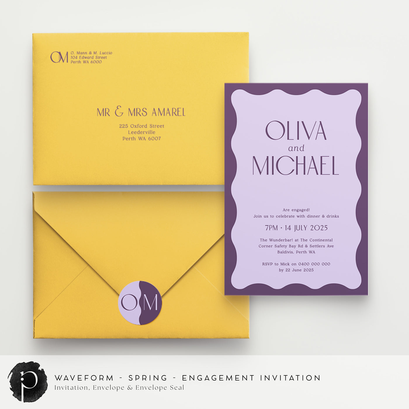 Waveform - Engagement Invitations