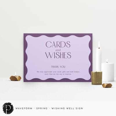 Waveform - Cards/Gifts/Presents/Wishing Well Table Sign