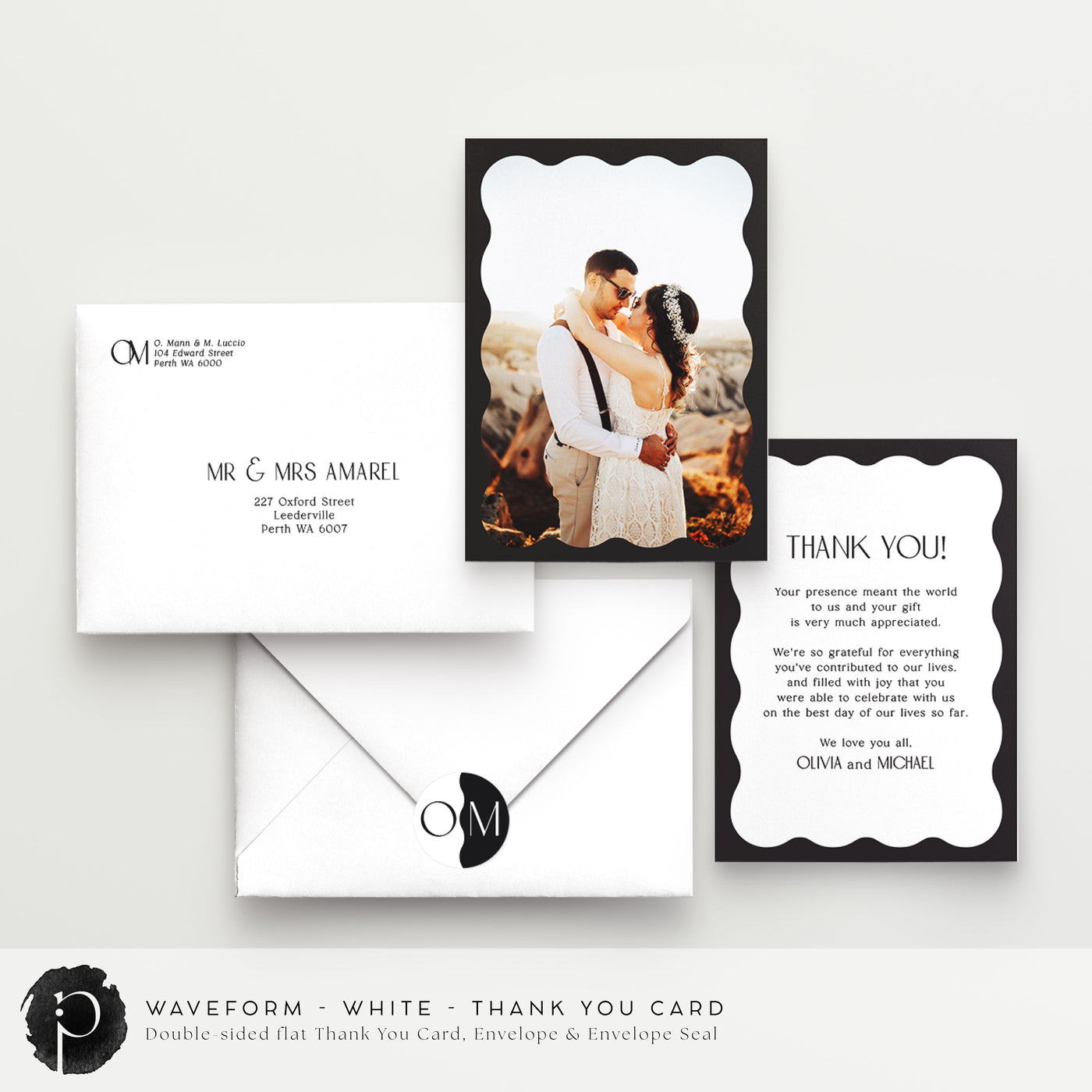 Waveform - Wedding Thank You Cards