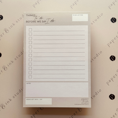 Wedding Planning Essentials Duo - Wedding To Do List and Pen Set