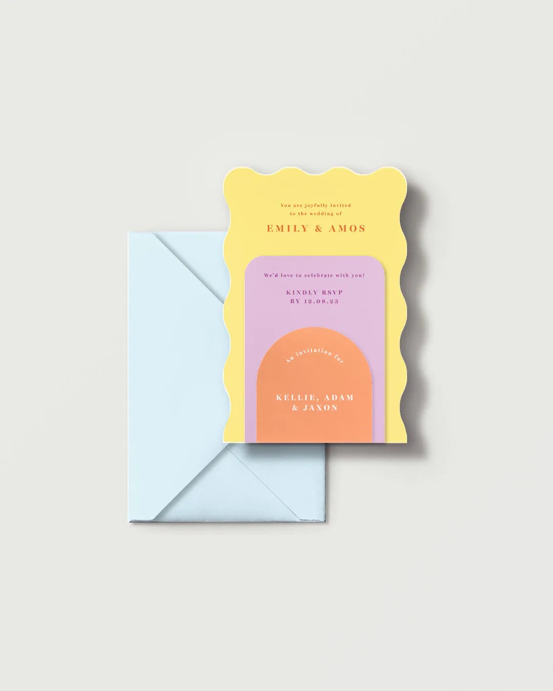 Seoul - Shaped Wedding Invitation Set