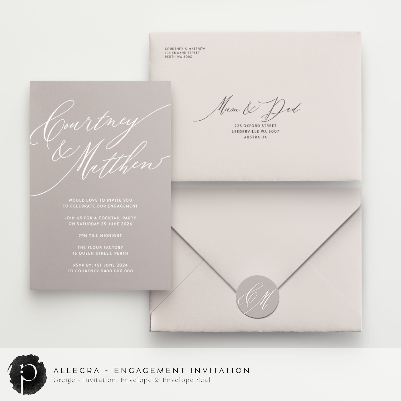 Allegra - Engagement Invitations