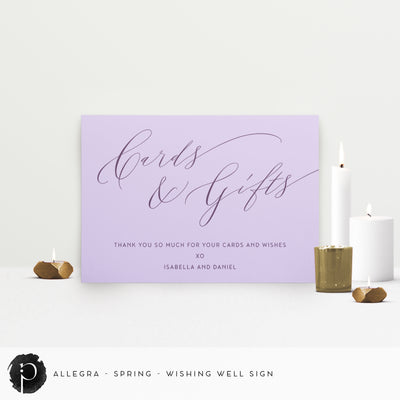 Allegra - Cards/Gifts/Presents/Wishing Well Table Sign