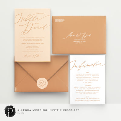 Allegra - Wedding Invitation & Information/Details Card Set