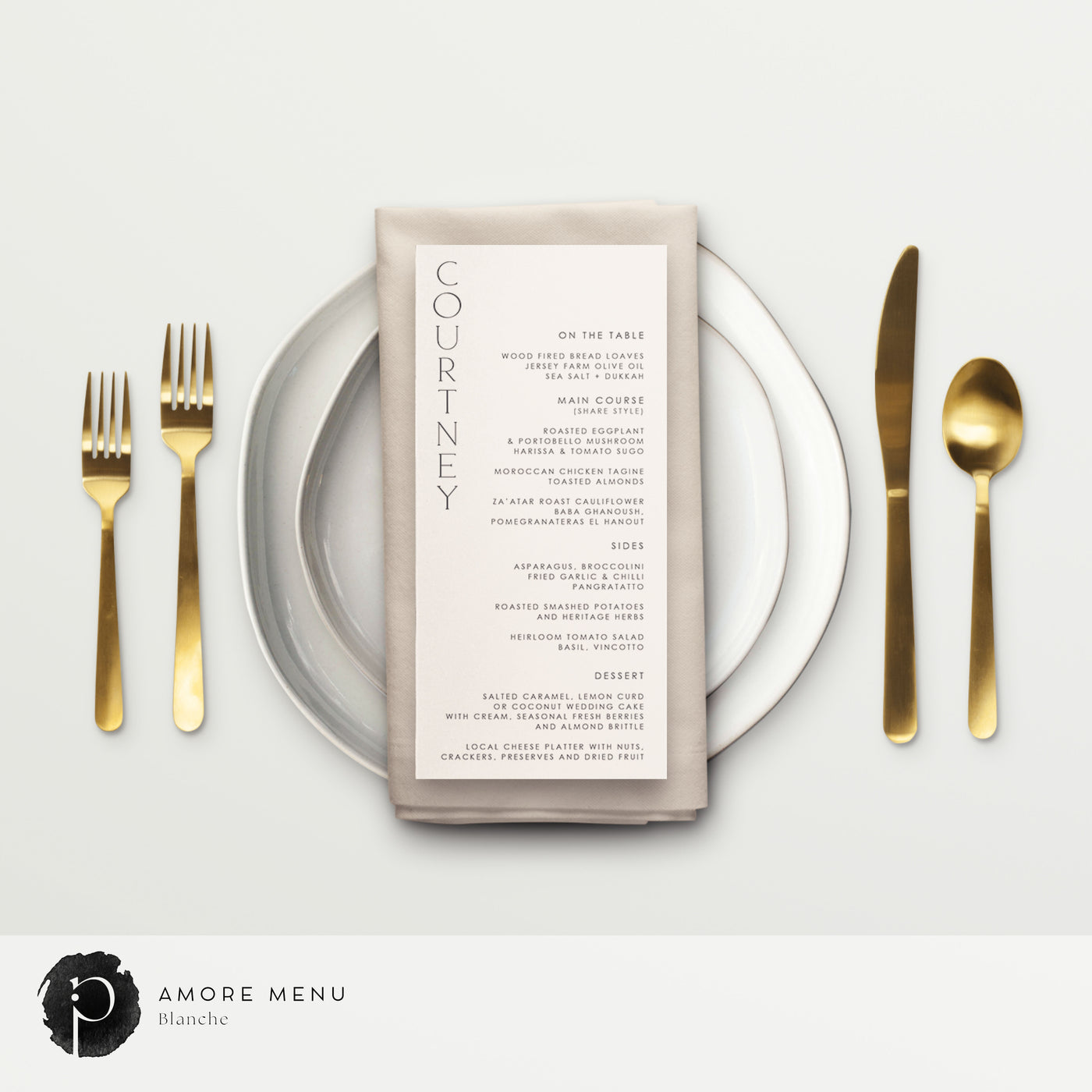 Amore - Menu Cards