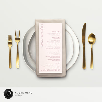 Amore - Menu Cards