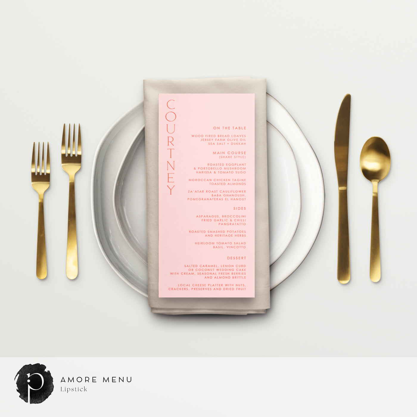 Amore - Menu Cards