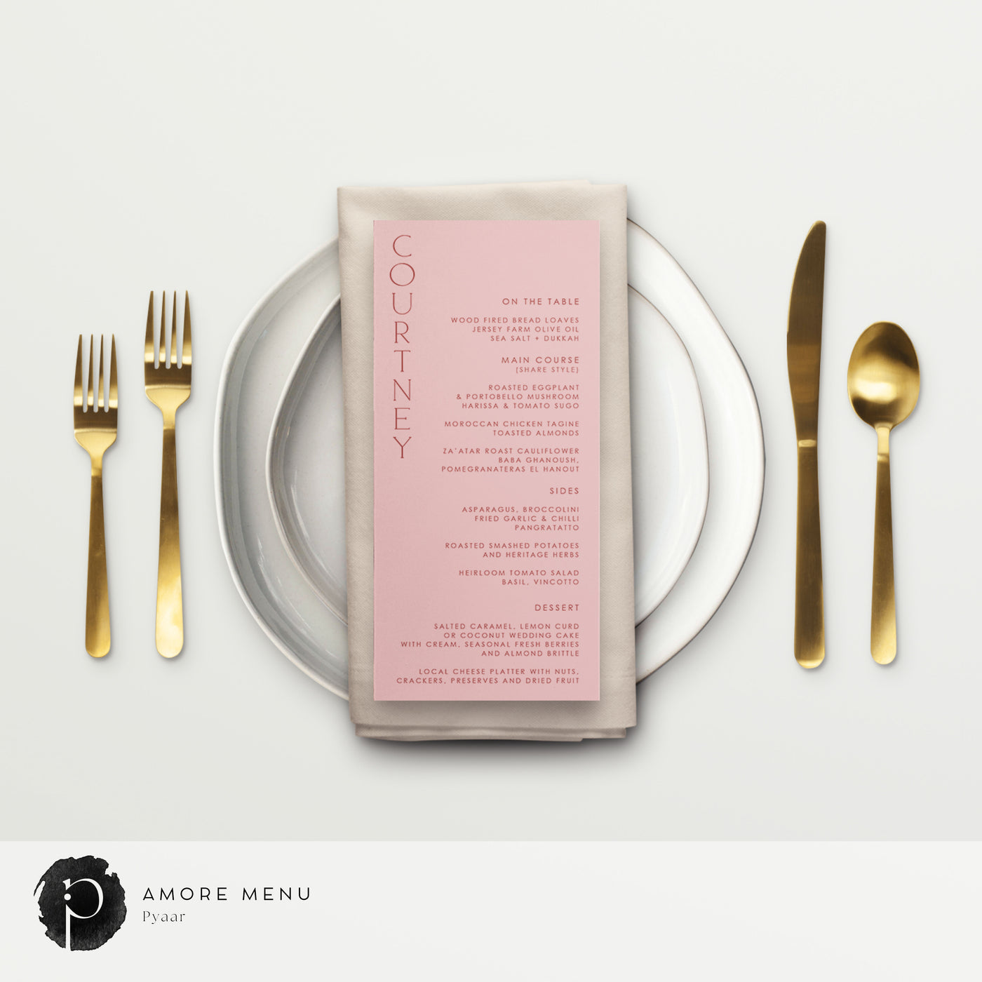 Amore - Menu Cards