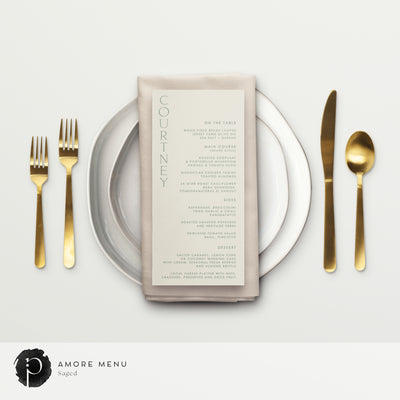 Amore - Menu Cards