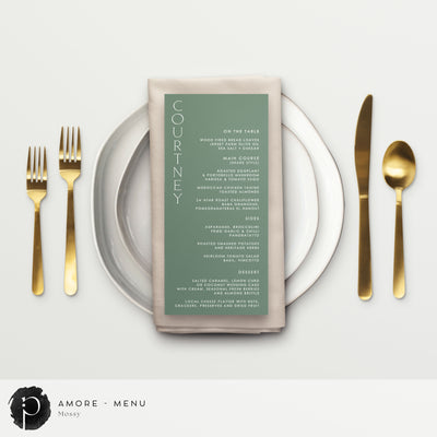 Amore - Menu Cards