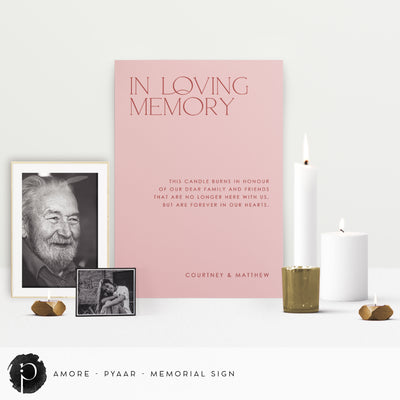 Amore - In Loving Memory Memorial Sign