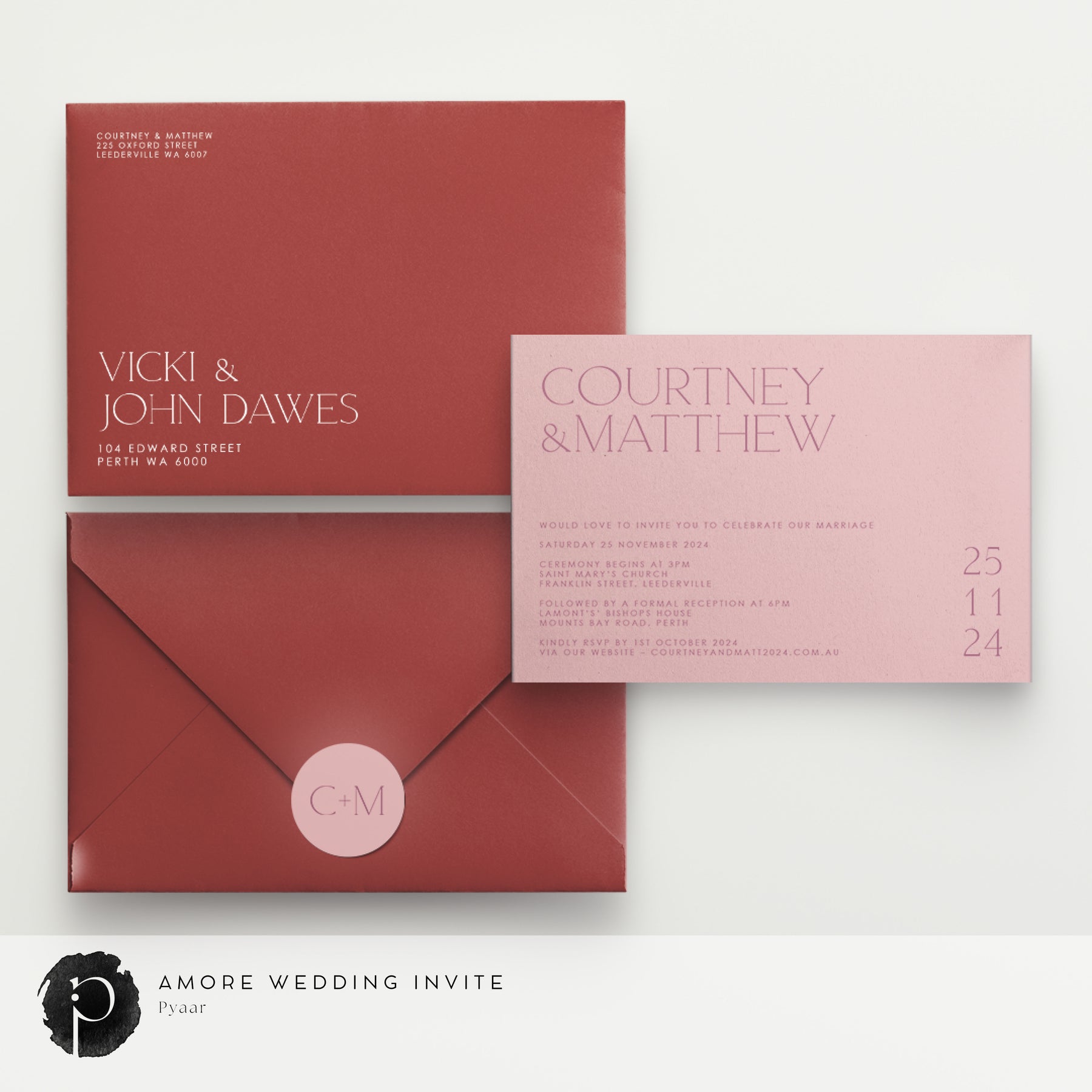 Amore - Wedding Invitations β Paper & Ink Studio